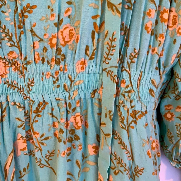 Rare! Spell and the Gypsy Maisie aqua and gold playdress. Runs small. - Picture 6 of 10